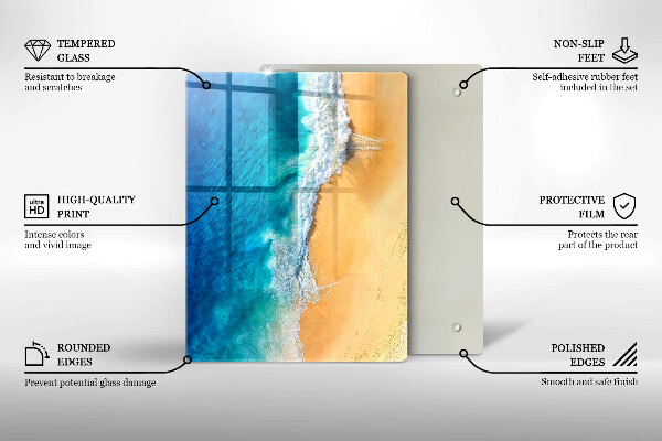 Kitchen countertop cover Beach and sea