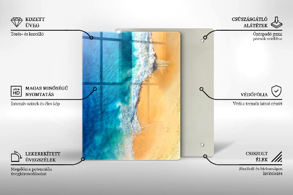 Kitchen countertop cover Beach and sea