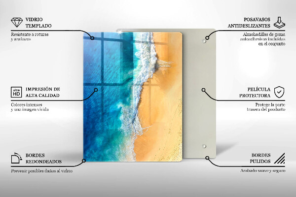 Kitchen countertop cover Beach and sea