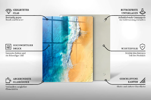 Kitchen countertop cover Beach and sea