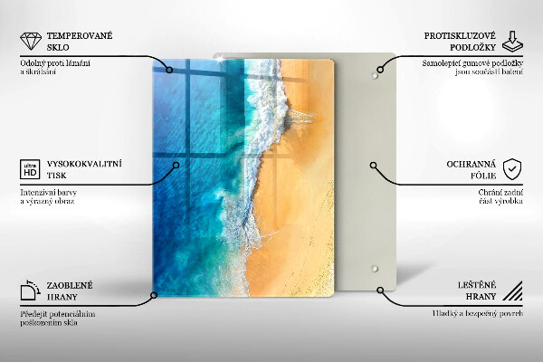 Kitchen countertop cover Beach and sea