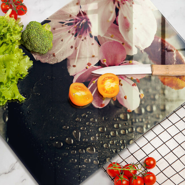 Kitchen countertop cover Flowers stones zen