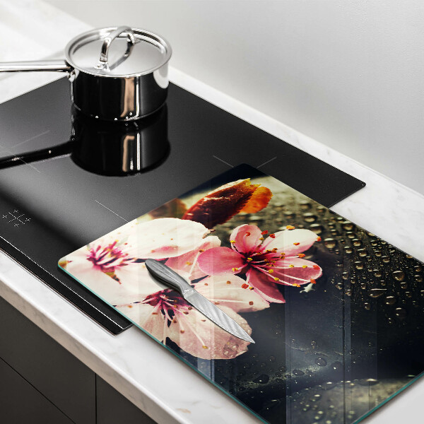 Kitchen countertop cover Flowers stones zen
