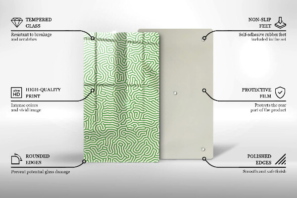 Glass worktop saver Abstraction lines