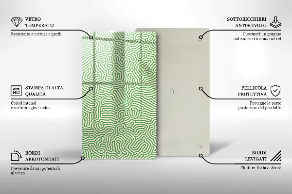 Glass worktop saver Abstraction lines