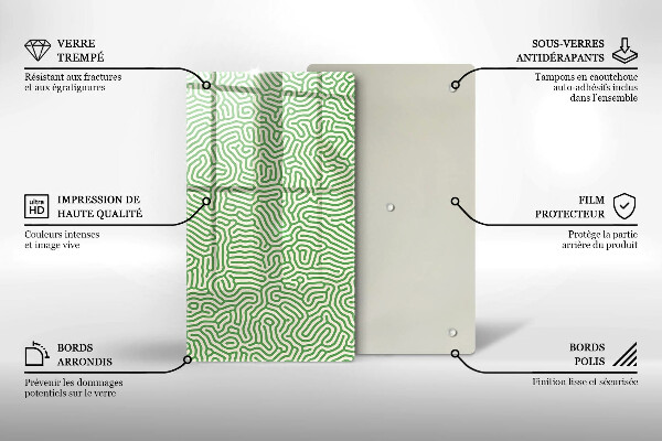 Glass worktop saver Abstraction lines