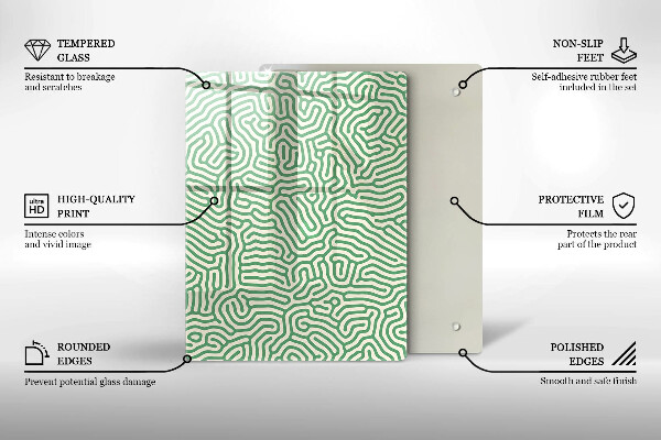 Glass worktop saver Abstraction lines