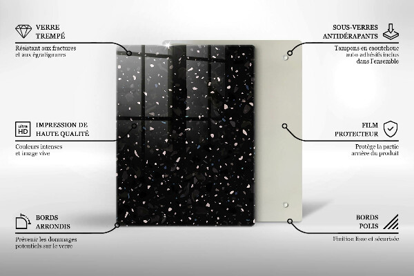 Kitchen countertop cover Dark stone
