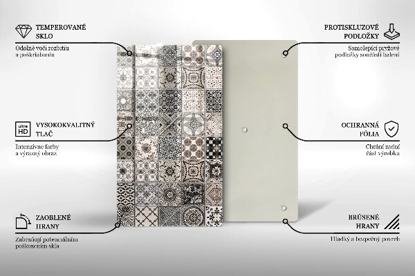Glass worktop saver Decorative tiles