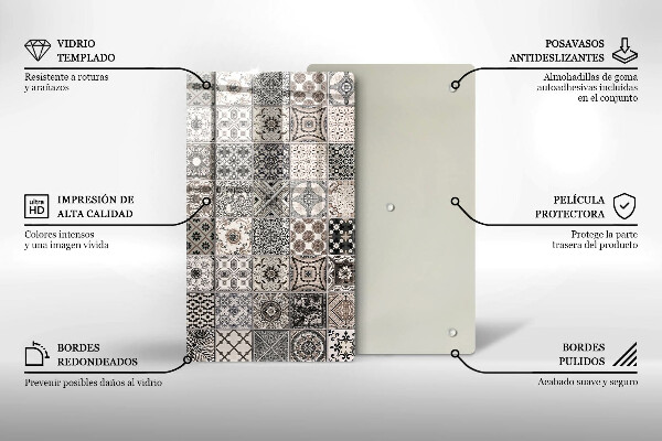 Glass worktop saver Decorative tiles