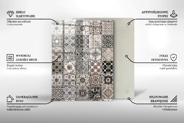 Glass worktop saver Decorative tiles