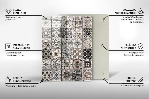 Glass worktop saver Decorative tiles