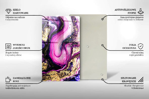 Kitchen countertop cover Abstraction design gold