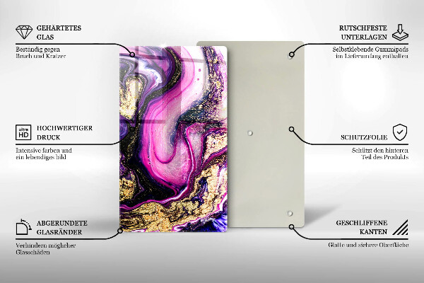Kitchen countertop cover Abstraction design gold