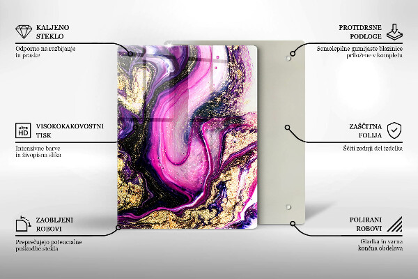 Kitchen countertop cover Abstraction design gold
