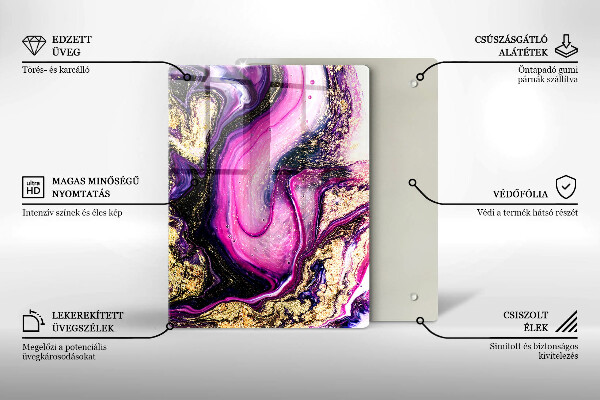 Kitchen countertop cover Abstraction design gold