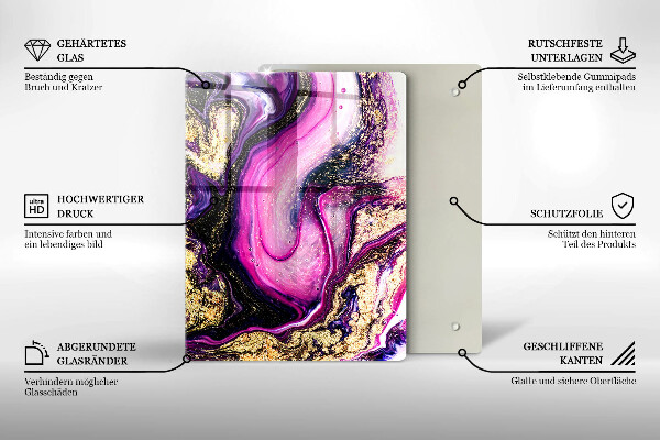 Kitchen countertop cover Abstraction design gold