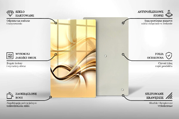 Glass worktop saver Abstraction of smoke