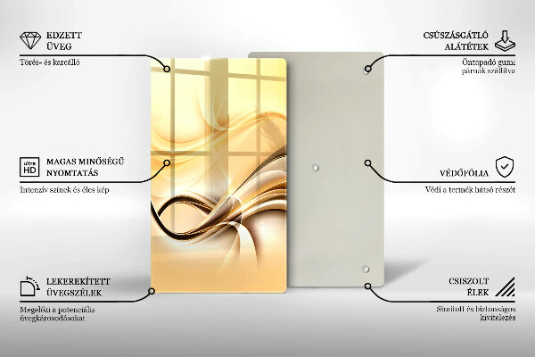 Glass worktop saver Abstraction of smoke