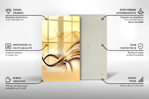 Glass worktop saver Abstraction of smoke