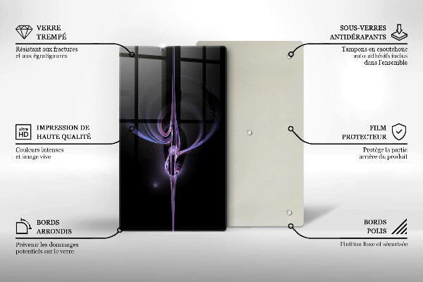 Glass worktop saver Modern abstraction