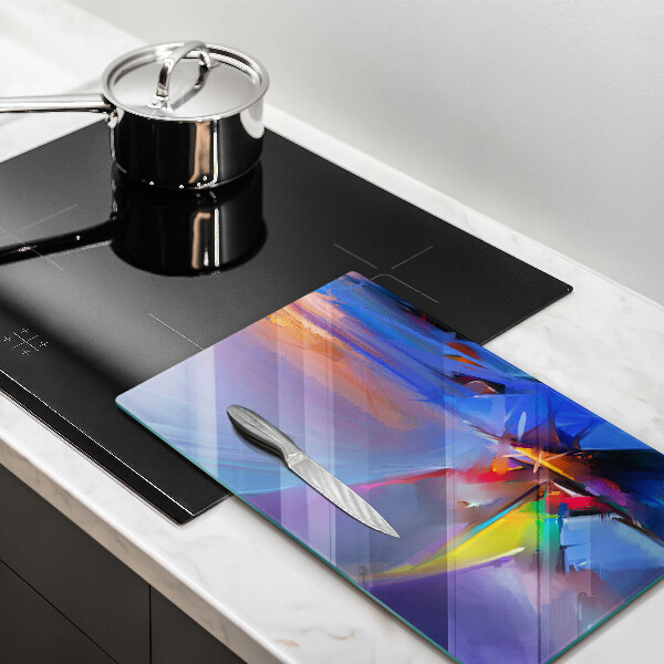 Glass worktop saver Painted abstraction