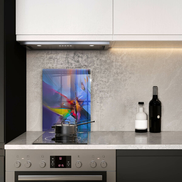 Glass worktop saver Painted abstraction