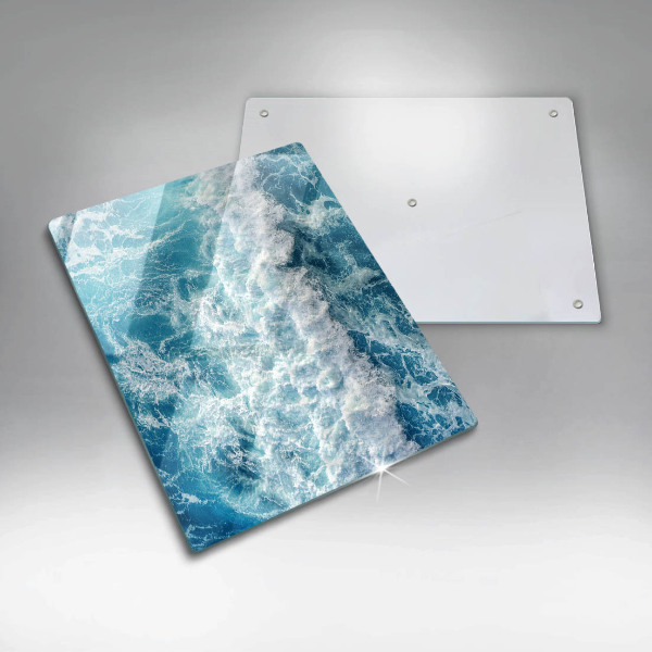 Glass worktop saver Water sea waves