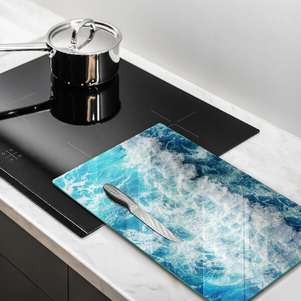 Glass worktop saver Water sea waves