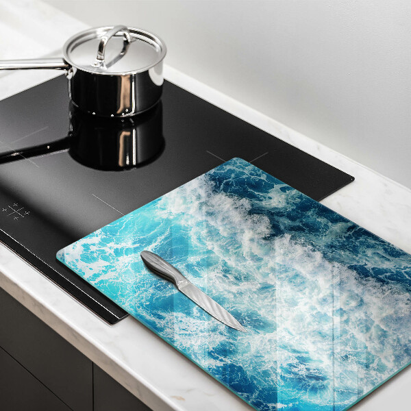 Glass worktop saver Water sea waves