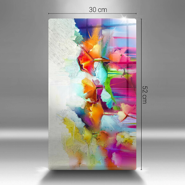 Glass worktop saver Flowers painted with paints