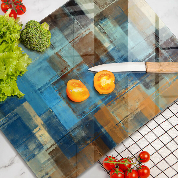 Worktop heat protector Painted background