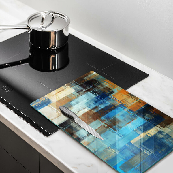 Worktop heat protector Painted background