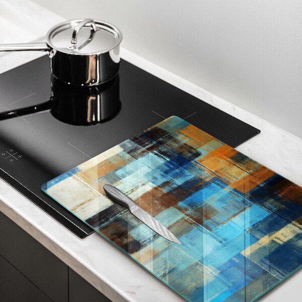 Worktop heat protector Painted background