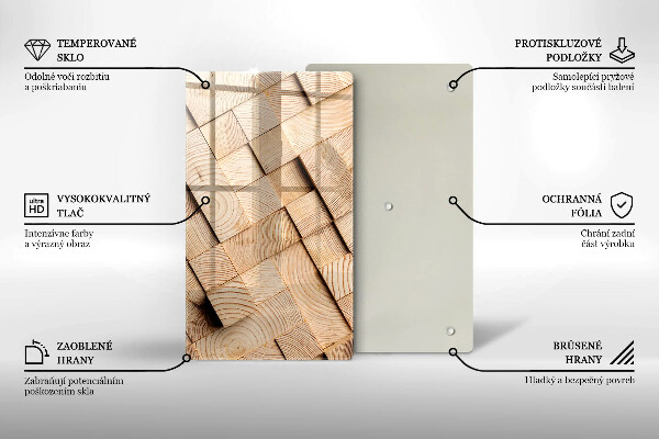 Worktop heat protector Wooden squares