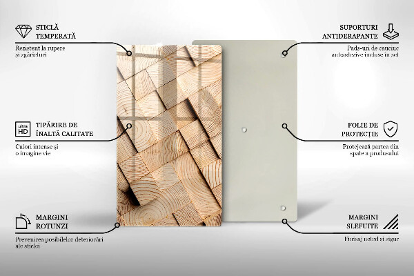Worktop heat protector Wooden squares