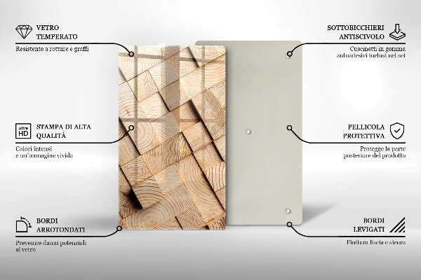 Worktop heat protector Wooden squares