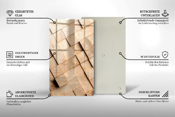 Worktop heat protector Wooden squares