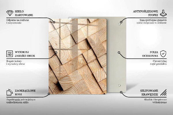 Worktop heat protector Wooden squares