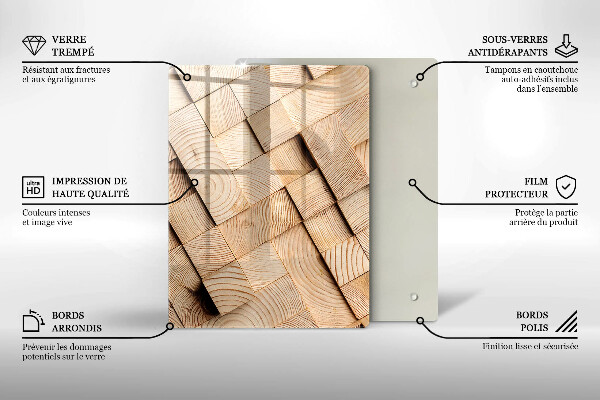 Worktop heat protector Wooden squares