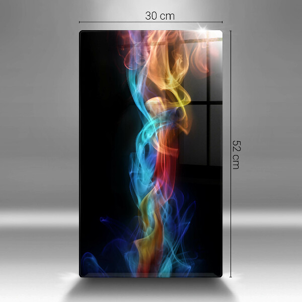 Glass worktop saver Colorful smoke
