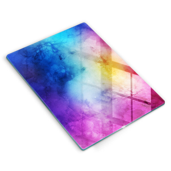 Glass worktop saver Rainbow watercolor spots