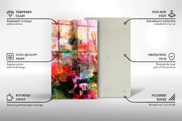 Glass worktop saver Paint abstraction