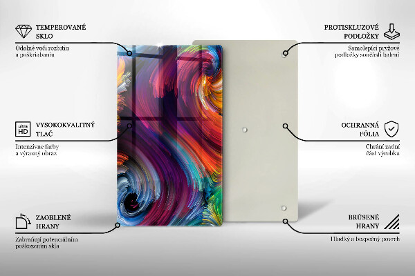 Glass worktop saver Colorful highlights