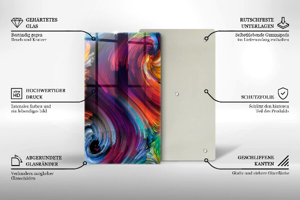 Glass worktop saver Colorful highlights