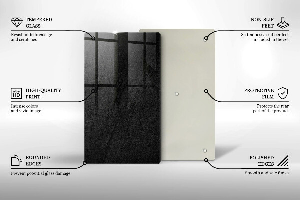 Glass worktop saver Rock texture