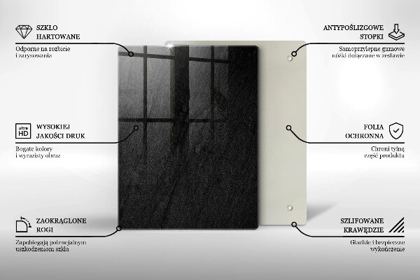 Glass worktop saver Rock texture