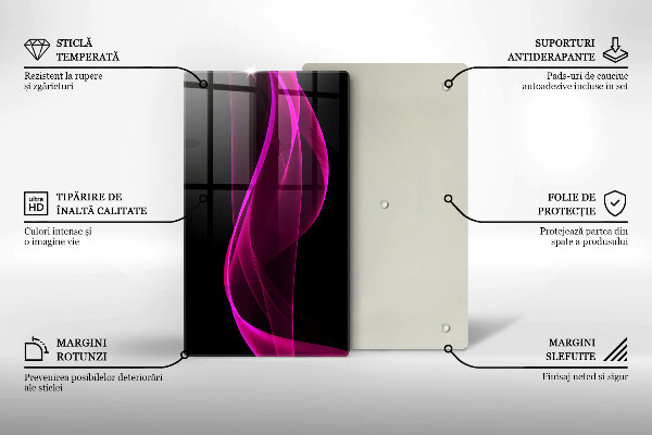 Glass worktop saver Pink abstraction