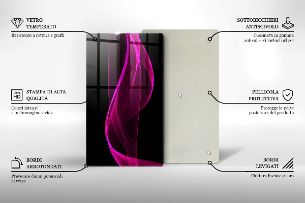 Glass worktop saver Pink abstraction