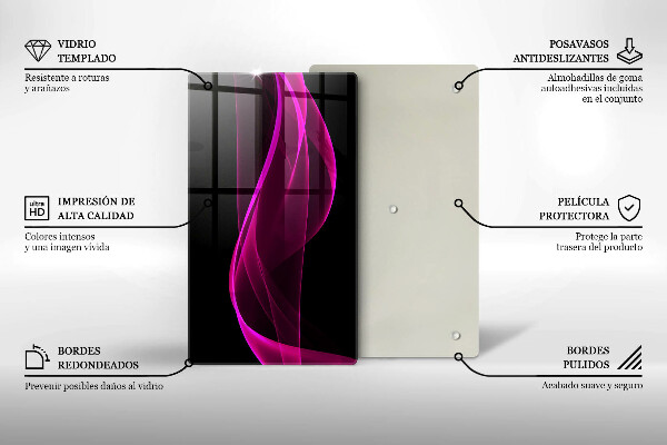 Glass worktop saver Pink abstraction